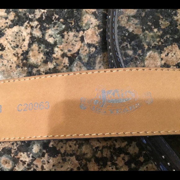 Justin Belt size 38 rhinestones embroidery studs - Picture 7 of 7